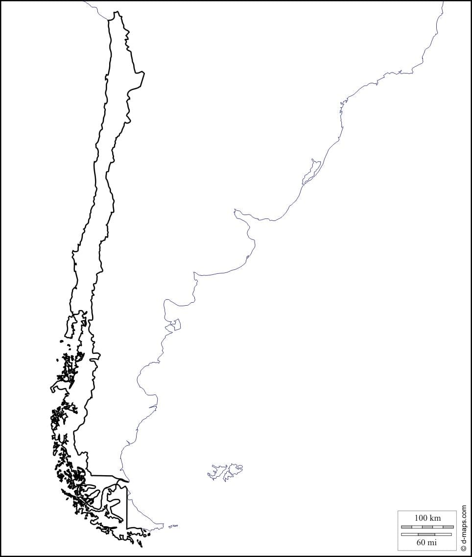 tyhjä kartta Chile