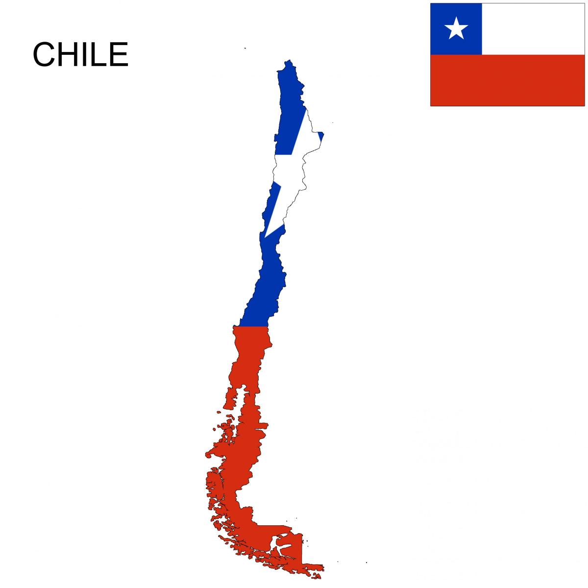 Chile kartta flag