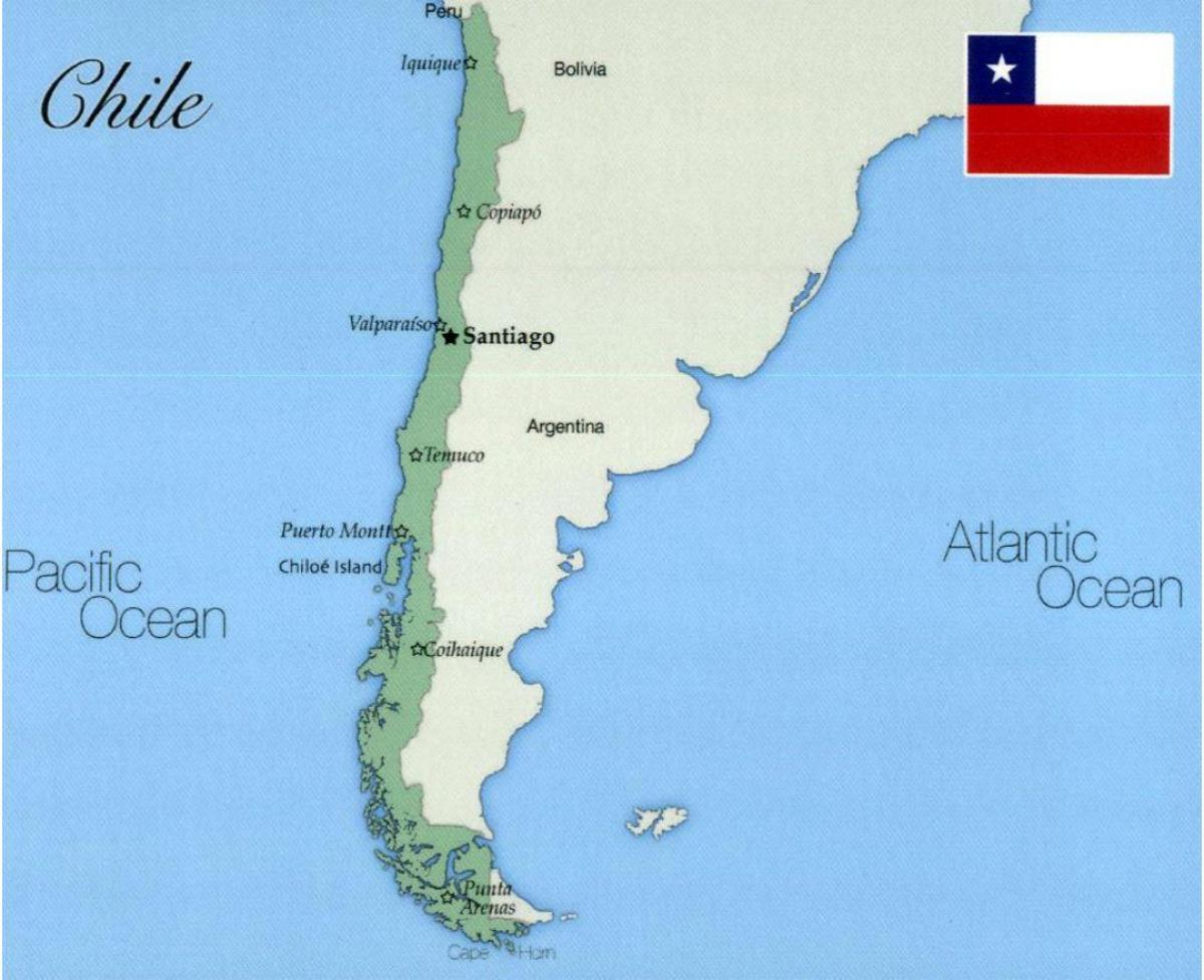 kartta kaupungin Chile