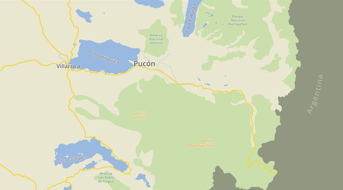 Kartta pucon Chile